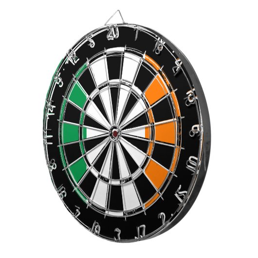 Ierse vlag van het  dartboardontwerp van Ierland Dartbord (Voorkant Rechts)