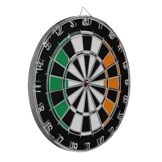 Ierse vlag van het  dartboardontwerp van Ierland Dartbord (Voorkant Links)
