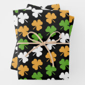 Ierse vlag van shamrocks inpakpapier vel (In situ)