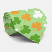 Ierse vlag van shamrocks stropdas (Opgerold)