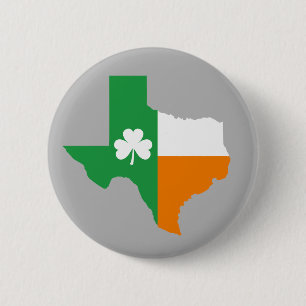 Ierse vlag van Texas Ronde Button 5,7 Cm