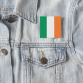 Ierse vlag vierkante button 5,1 cm (In situ)