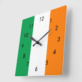 Ierse vlag vierkante klok (Hoek)