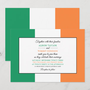 Ierse vlag, vlag van Ierland bruiloft Kaart
