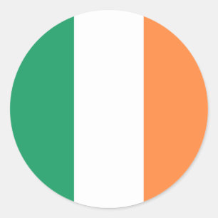 Ierse vlag, Vlag van Ierland Ronde Sticker