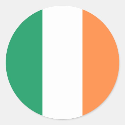 Ierse vlag, Vlag van Ierland Ronde Sticker (Voorkant)
