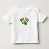 Ierse vlaggen en shamocks kinder shirts (Voorkant)