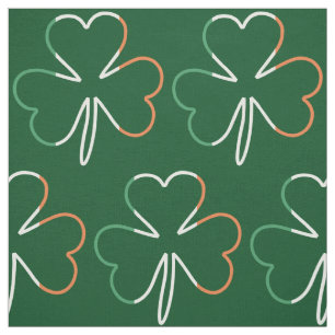 Ierse vlagkleuren Shamrock Clover St. Patrick Stof