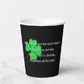 [Ierse vrienden] St. Patricks Day Toast - Black Papieren Bekers (Achterkant)