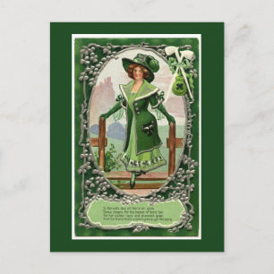 Ierse vrouwen St. Patrick's Day Green Briefkaart