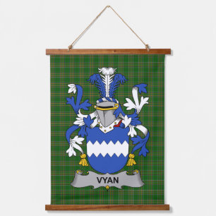 Ierse Vyan Wapen Familie Crest Hangend Wandkleed