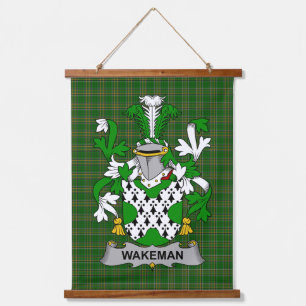 Ierse Wakeman Wapen Familie Crest Hangend Wandkleed