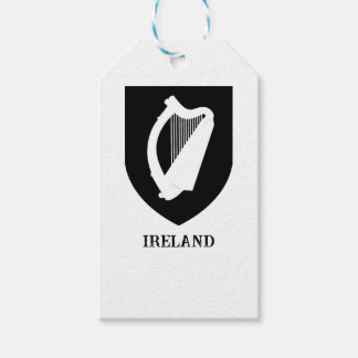 Ierse Wapen Black & White Minimalistische Kunst Cadeaulabel