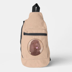 Ierse Water Spaniel IWS Schilderij Originele Honde Sling Bag
