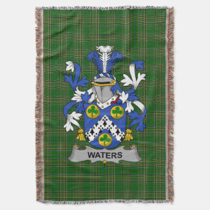 Ierse wateren Wapenschild Familie Crest Ierland Deken