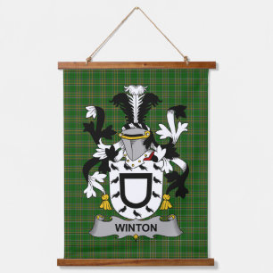Ierse Winton Wapen van het Familie Crest Hangend Wandkleed