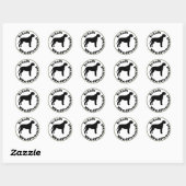 Ierse Wolfhound Circle Border Ronde Sticker (Vel)