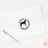Ierse Wolfhound Circle Border Ronde Sticker (Envelop)
