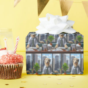 Ierse Wolfhound Corporate Zakenman Cadeaupapier