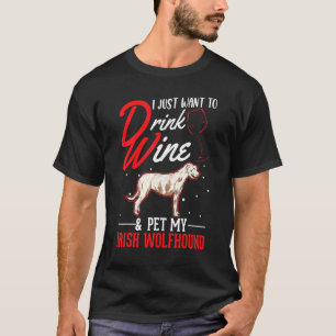 Ierse Wolfshond En Wijn T-shirt