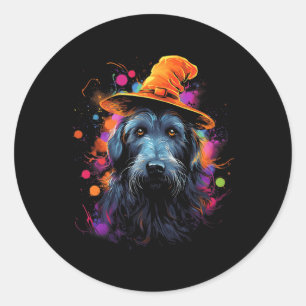 Ierse wolfshond Halloween hond huisdier hond Ronde Sticker