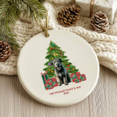 Ierse Wolfshond Hond Gepersonaliseerde Kerstmis Keramisch Ornament
