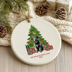Ierse Wolfshond Hond Persoonlijke Kerstmis Keramisch Ornament