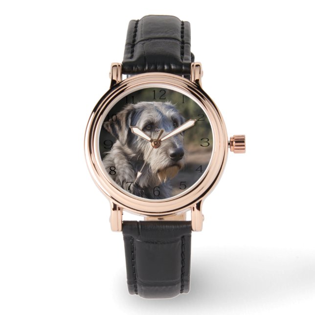 Ierse Wolfshond Ik ben niet geamuseerd, dames kijk Horloge (Voorkant)