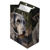 Ierse Wolfshond Ik ben niet geamuseerd, Medium Cadeauzakje (Voorkant Gekanteld)