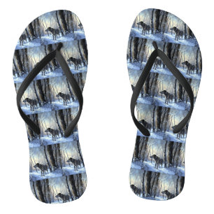 Ierse Wolfshond Laat het Sneeuwen Kerstmis Teenslippers