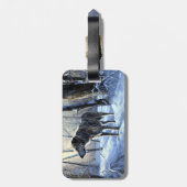 Ierse wolfshond liet het sneeuwen Kerstmis Bagagelabel (Achterkant verticaal)