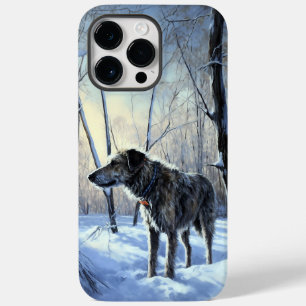 Ierse wolfshond liet het sneeuwen Kerstmis Case-Mate iPhone 14 Pro Max Hoesje
