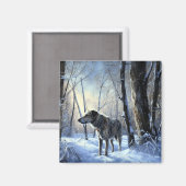 Ierse wolfshond liet het sneeuwen Kerstmis Magneet (Voorkant / Achterkant)