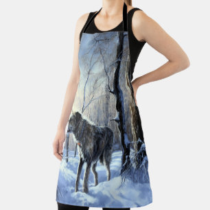 Ierse wolfshond liet het sneeuwen Kerstmis Schort