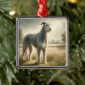 Ierse Wolfshond Metalen Ornament