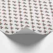 Ierse wolfshond Santa Paws Cadeaupapier (Hoek)