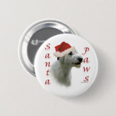 Ierse wolfshond Santa Paws Ronde Button 5,7 Cm (Voorkant /achterkant)