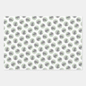 Ierse Wolfshond Schilderen Grijs Originele Hond Ar Inpakpapier Vel (Voorkant 2)