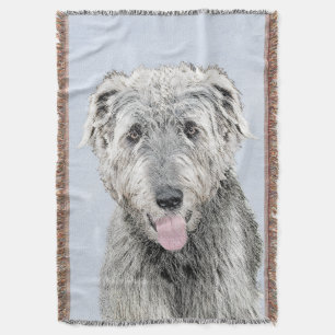Ierse Wolfshond Schilderij - Mooie Originele Hond Deken