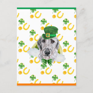 Ierse Wolfshond Shamrock St. Patrick's Day Feestdagenkaart
