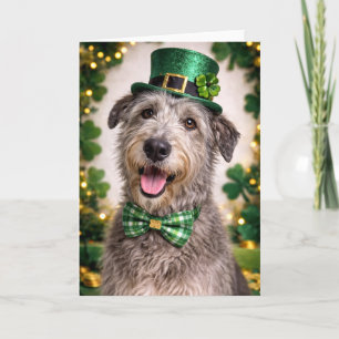 Ierse Wolfshond St. Patrick's Dag Kaart 