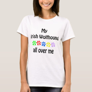 Ierse wolfshond wandelingen ontwerp t-shirt