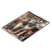 Ierse wolfshonden in retro diner notitieboek (Linkerzijde)