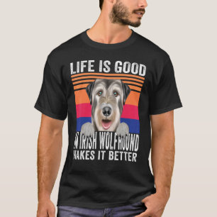 Ierse Wolfshonden Maakt Je Leven Goed Vintage T-shirt