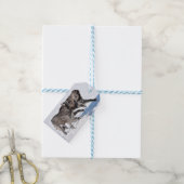 Ierse Wolfshonden rennen in de sneeuw Cadeaulabel (Met Touw)