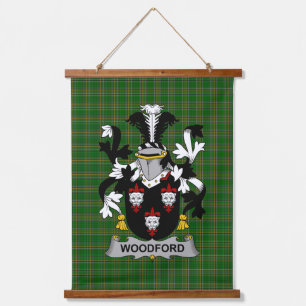 Ierse Woodford Wapenschild Familie Crest Hangend Wandkleed