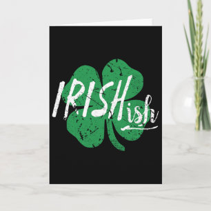 Ierse Woordkunst St. Patricks Dag Vintage Shamrock Kaart