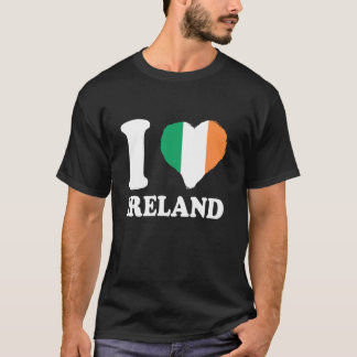 Ierse wortels Ierse trots Ik hou van Ierland Hart T-shirt