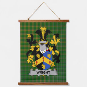 Ierse Wright Wapen van Familie Crest Hangend Wandkleed