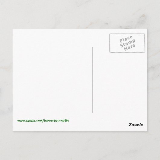 Ierse zegelles met Celtic Font en Background Briefkaart (Achterkant)